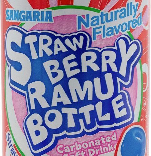 Sangaria Ramuné, Premium Carbonated Soft Drink Sangaria Strawberry 16.2 Fl Oz 