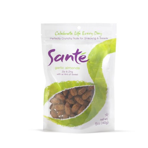 Santé Gourmet Flavored Almonds Santé Garlic Almonds 5 Ounce 