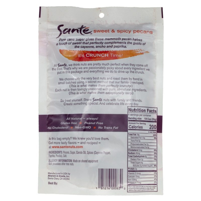 sante gourmet flavored pecans sante 725461