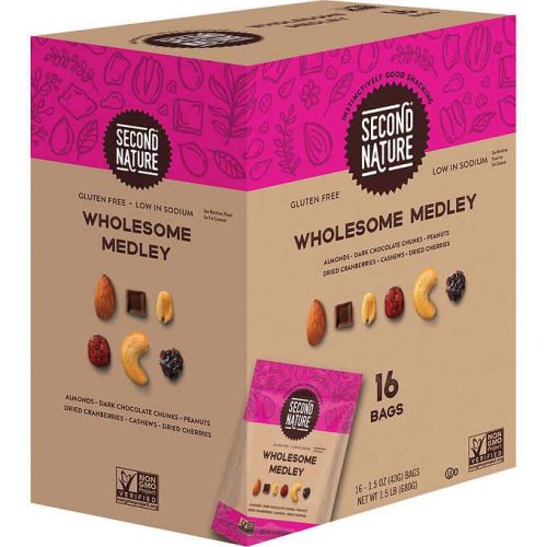 Second Nature Trail Mix Meltable Snackathon Foods Wholesome Medley 1.5 Oz-16 Count