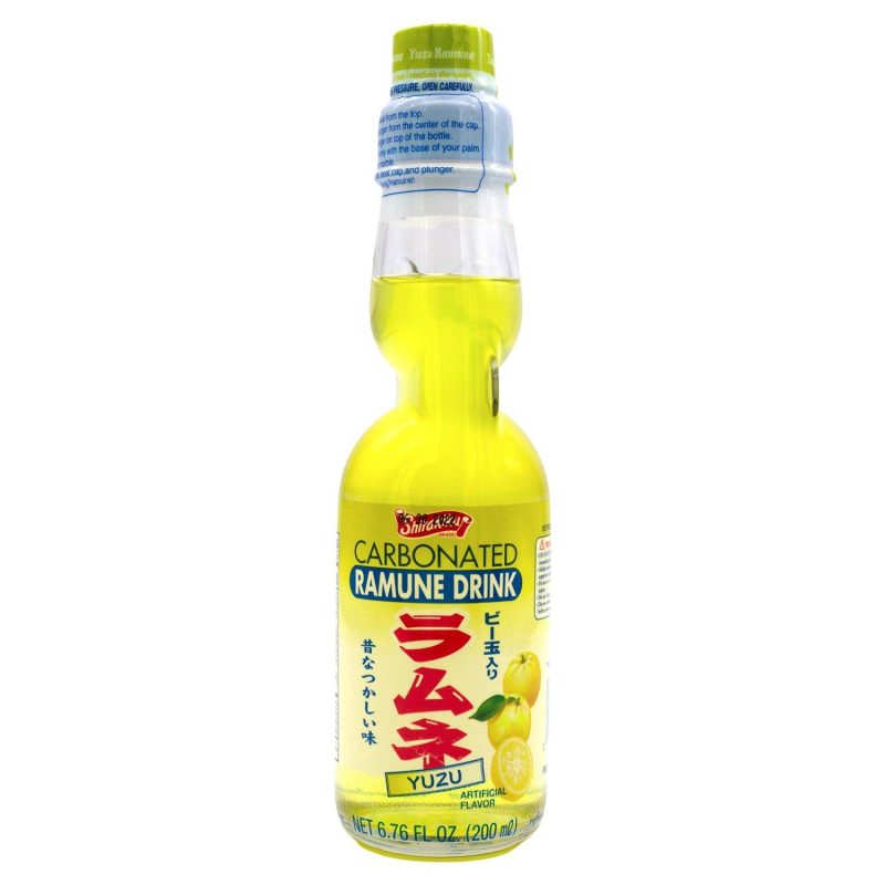 Shirakiku Ramuné, Premium Carbonated Soft Drink Shirakiku Yuzu 6.76 Fl Oz