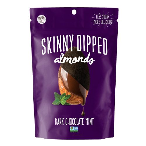 Skinny Dipped Nuts Covered Meltable Skinny Dipped Almonds - Dark Chocolate Mint 3.5 Ounce 