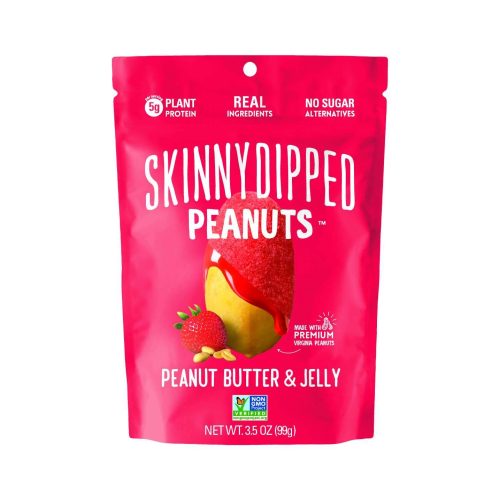 Skinny Dipped Nuts Covered Meltable Skinny Dipped Peanuts - Peanut Butter & Jelly 3.5 Ounce