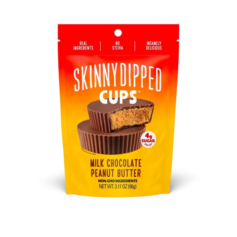 Skinny Dipped Peanut Butter Cups Meltable Skinny Dipped Milk Chocolate 3.17 Ounce