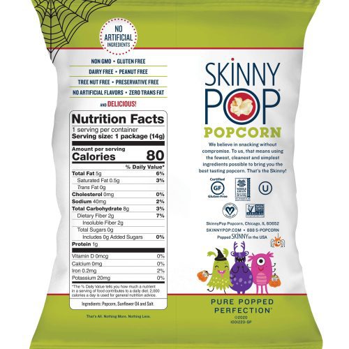 skinnypop popped popcorn skinnypop 172348