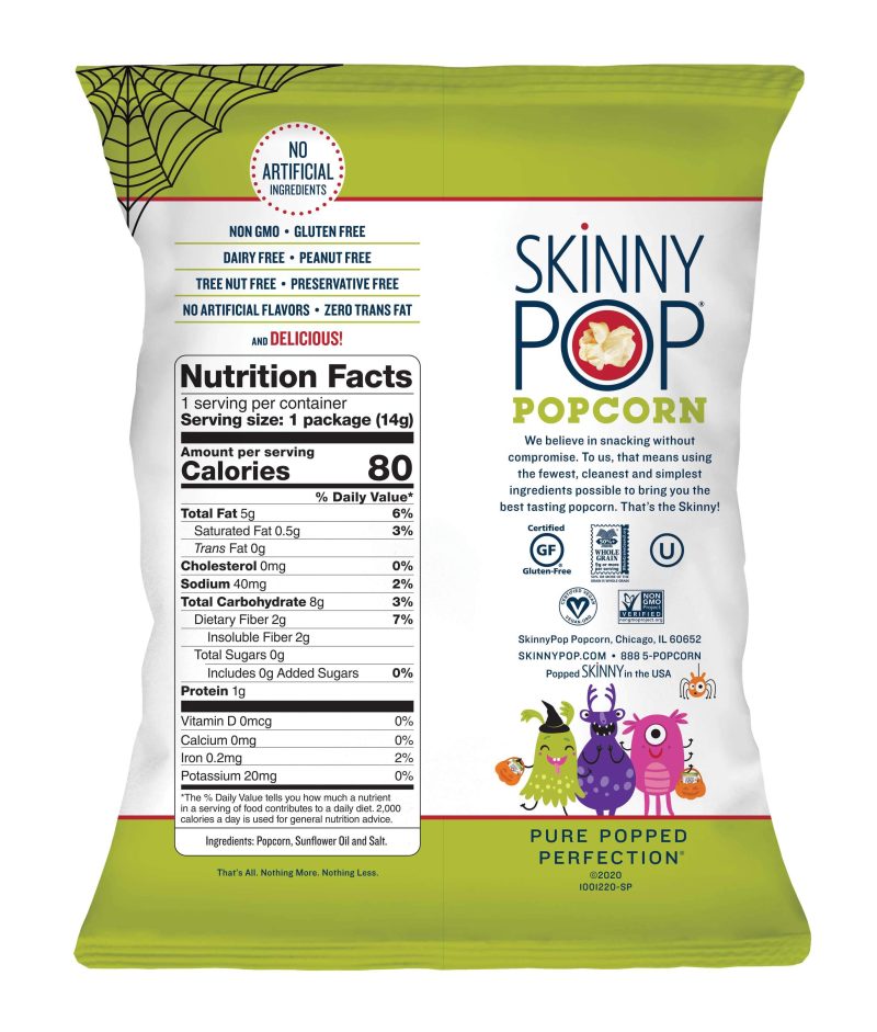 skinnypop popped popcorn skinnypop 172348