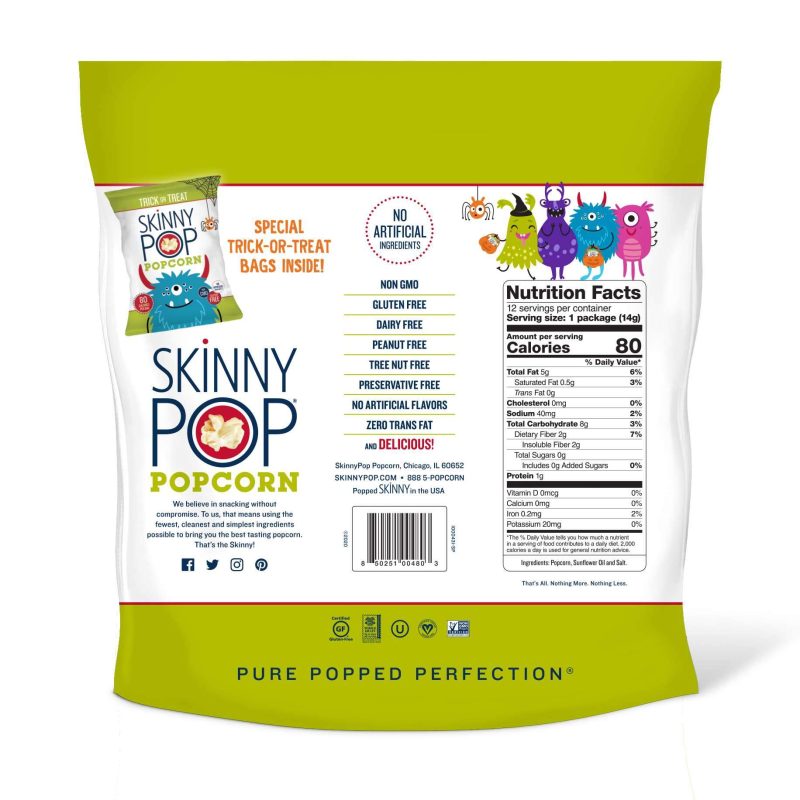 skinnypop popped popcorn skinnypop 970532