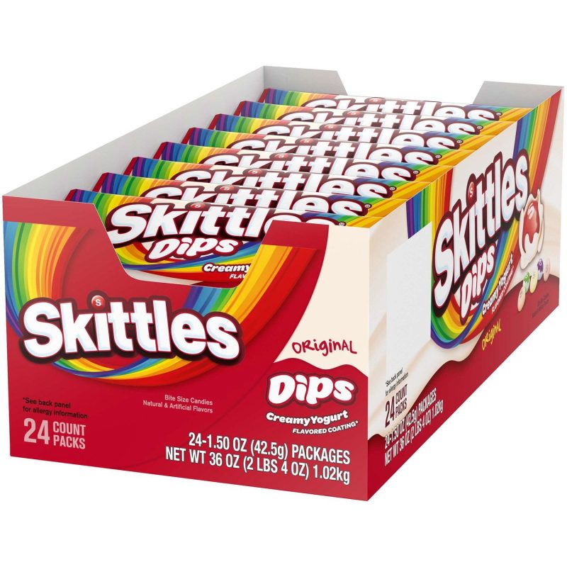 Skittles Candy Skittles Yogurt Dip 1.5 OZ-24 Count