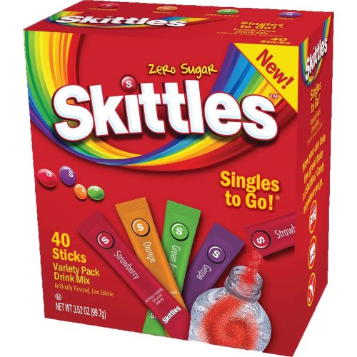 Skittles Singles to Go Drink Mix Skittles Variety 40 Sticks