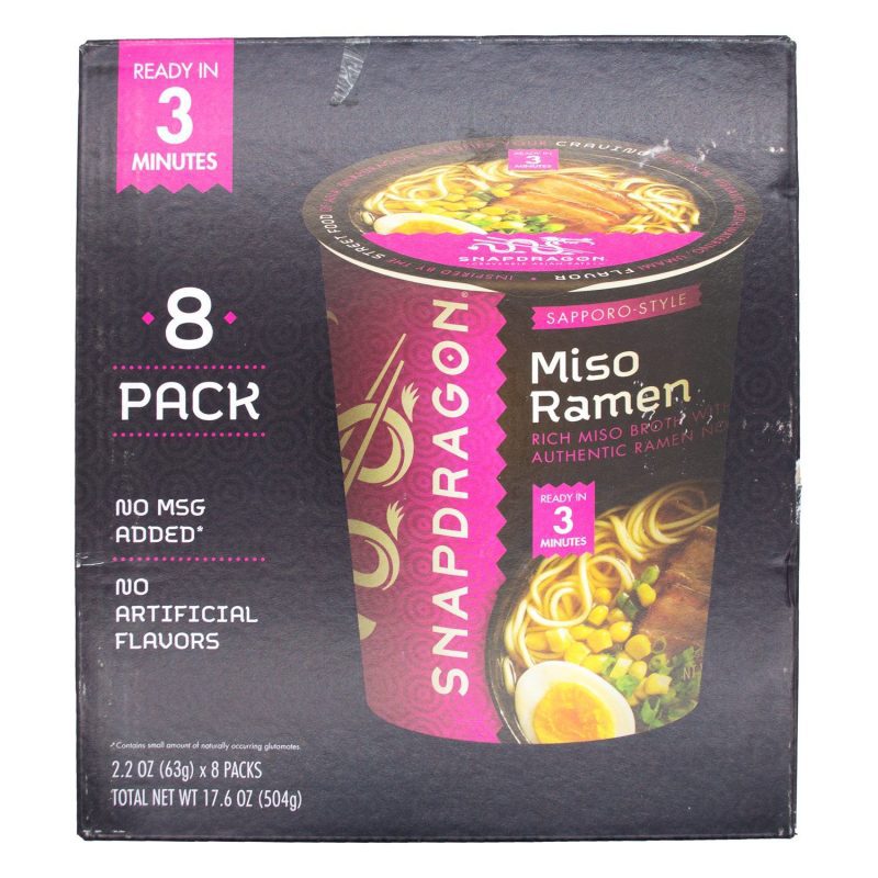 Snapdragon Ramen Cups Snapdragon Sapporo-Style Miso 2.2 Oz-8 Count