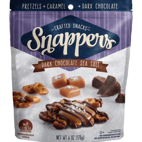 Snappers Chocolate Pretzels Meltable Snappers Dark Chocolate Sea Salt 6 Ounce 