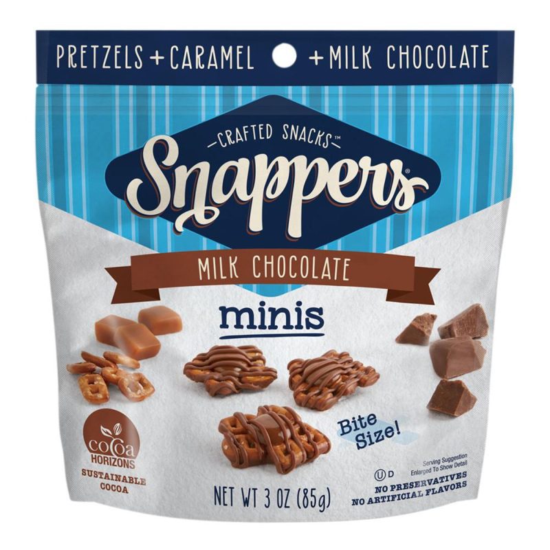 Snappers Chocolate Pretzels Meltable Snappers Minis Milk Chocolate 3 Ounce