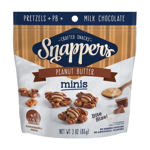 Snappers Chocolate Pretzels Meltable Snappers Minis Peanut Butter 3 Ounce 