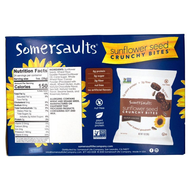 somersault sunflower seed crunchy bites somersault 900850