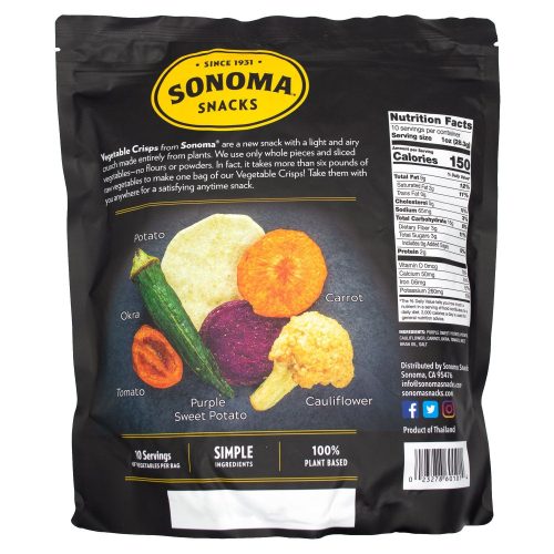 sonoma snacks vegetable crisp sonoma creamery 495573