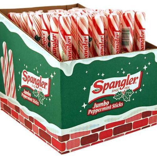 Spangler Candy Canes Spangler Peppermint Jumbo 3.5 Oz-48 Count 