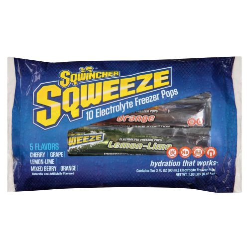 Sqwincher Assorted Flavor Electrolyte Freezer Pops Sqwincher Assorted 3 Oz-10 Count