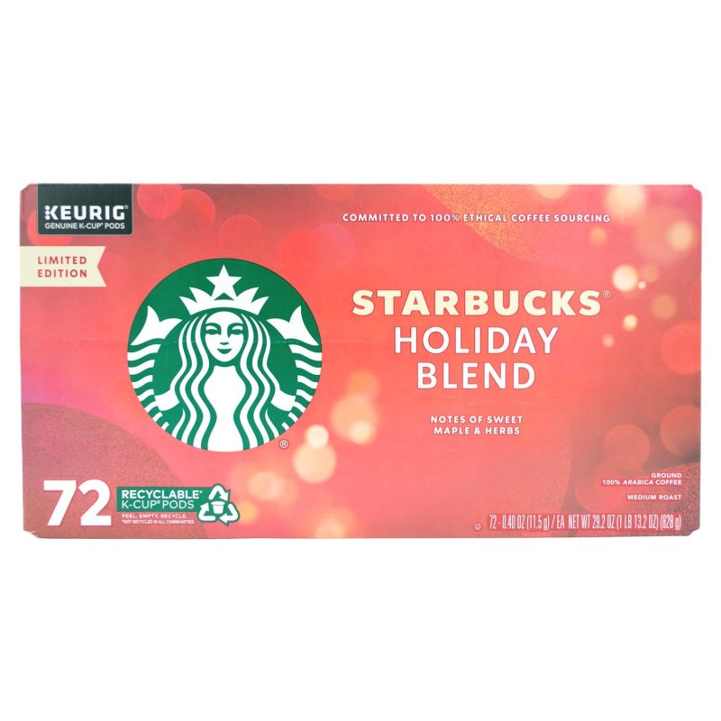 Starbucks K-Cups Coffee Starbucks Holiday Blend 72 Count