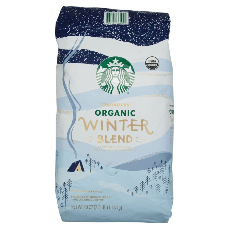 Starbucks Whole Coffee Beans Starbucks Organic Winter Blend 40 Ounce