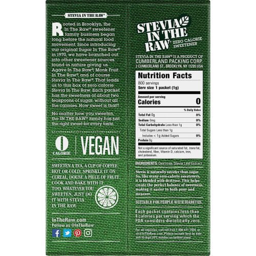 stevia in the raw zero calorie sweetener portion packets stevia in the raw 333963