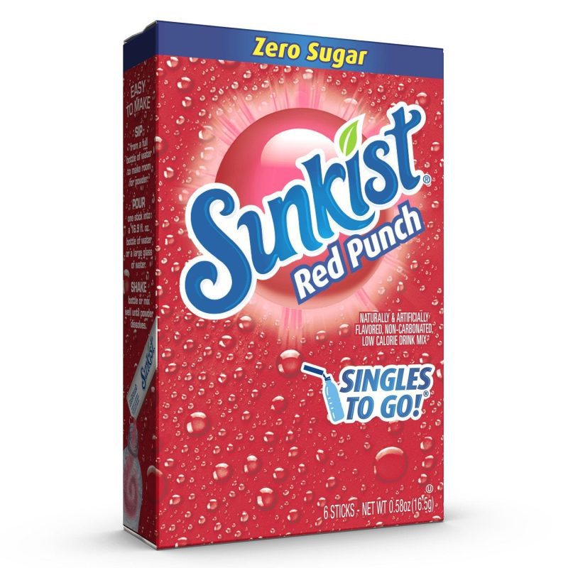 Sunkist Singles to Go Drink Mix Sunkist Red Punch 6 Sticks