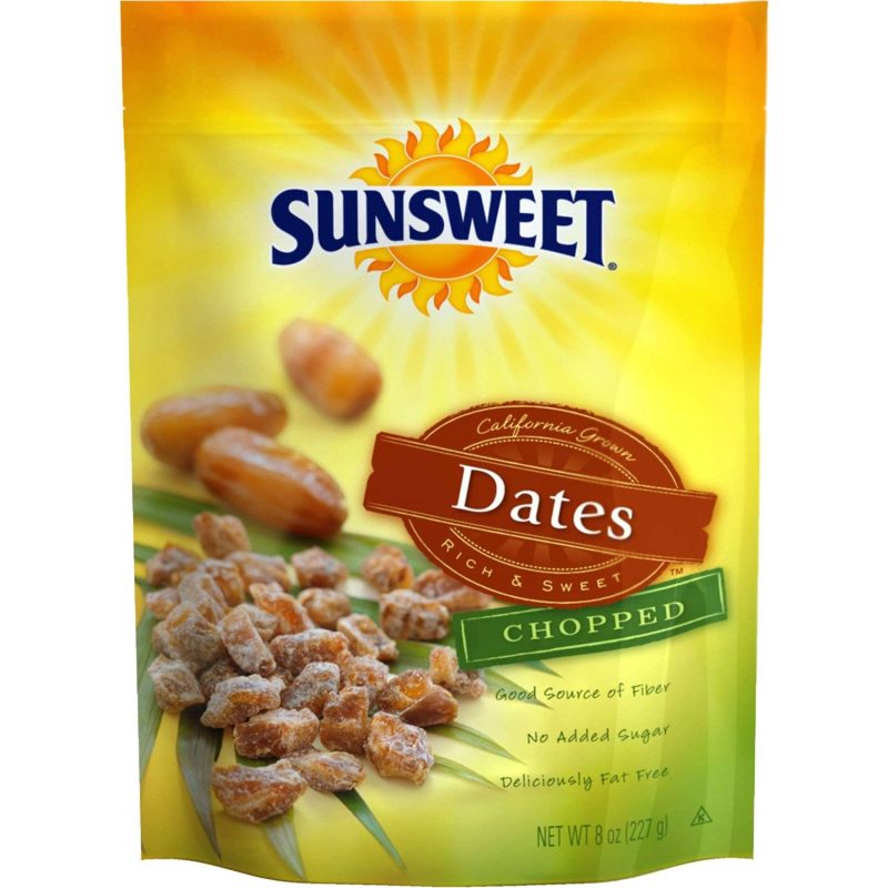 Sunsweet Dried Dates Sunsweet Chopped 8 Ounce Pouch