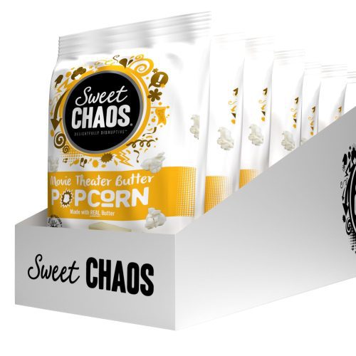 Sweet Chaos Drizzled Popcorns Sweet Chaos Movie Theater Butter 1.5 Oz-8 Count 