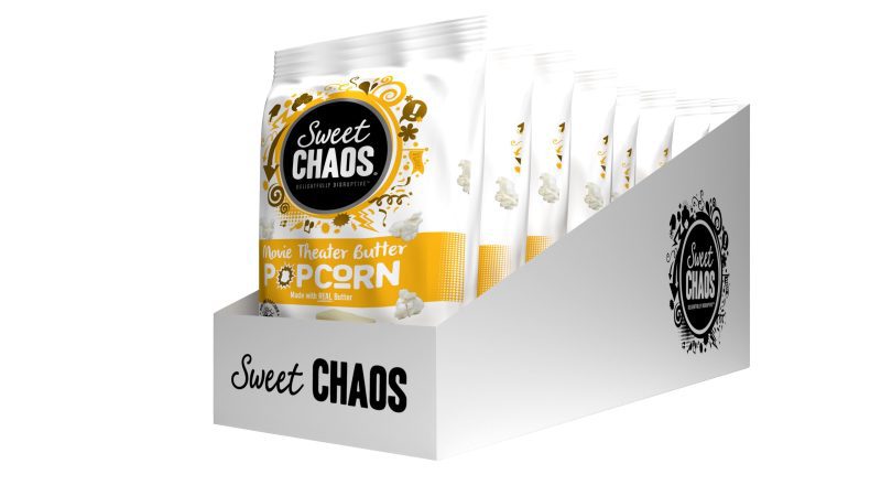 Sweet Chaos Drizzled Popcorns Sweet Chaos Movie Theater Butter 1.5 Oz-8 Count