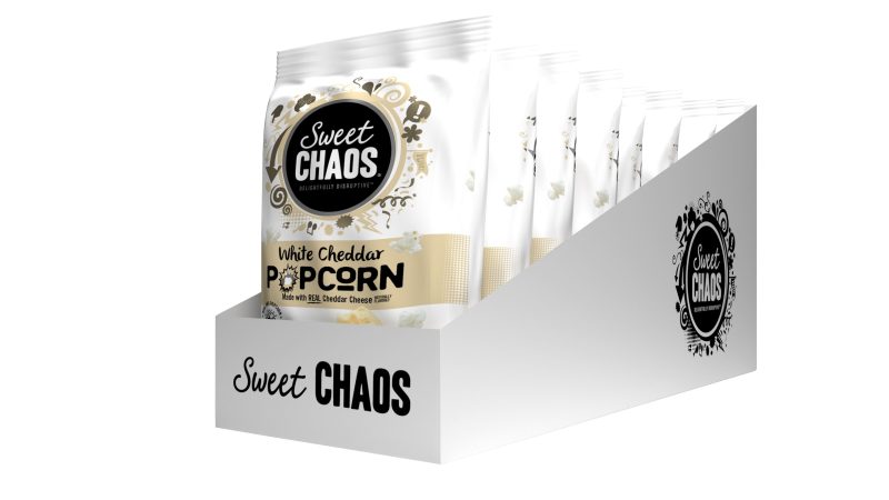 Sweet Chaos Drizzled Popcorns Sweet Chaos White Cheddar 1.5 Oz-8 Count