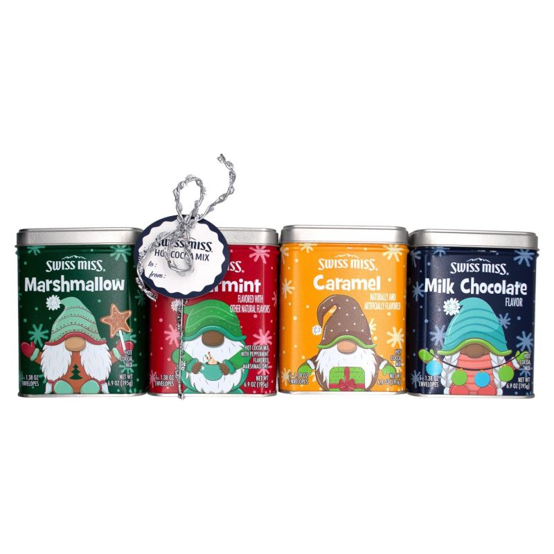 Swiss Miss Sensible Sweets Hot Cocoa Swiss Miss Holiday Gift Tin 2021 1.38 Oz-20 Count