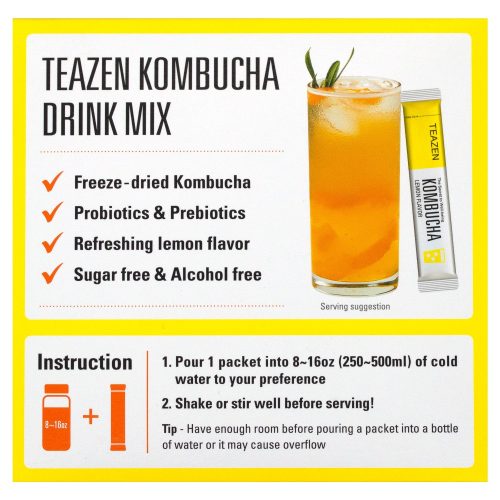 teazen kombucha drink mix teazen 205686