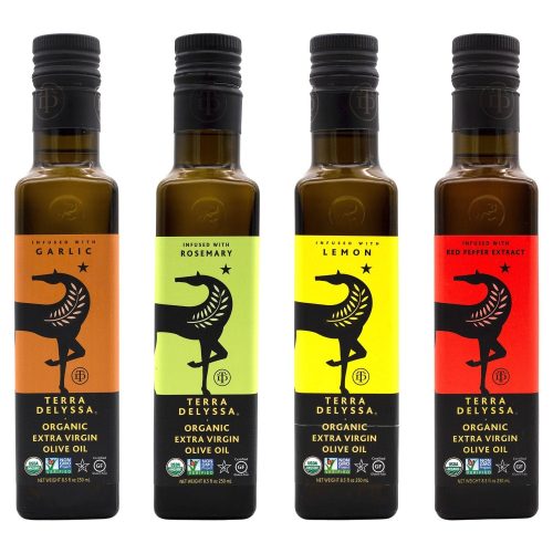 Terra Delyssa Organic Infused Extra Virgin Olive Oil Terra Delyssa Variety 8.5 Fl Oz-4 Count