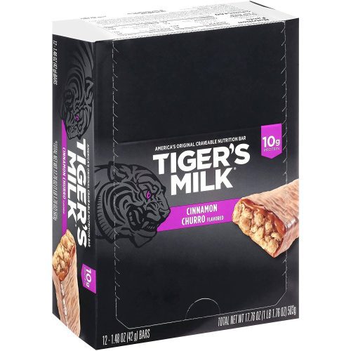 Tiger's Milk Bars Meltable Tiger's Milk Cinnamon Churro 1.48 Oz-12 Count