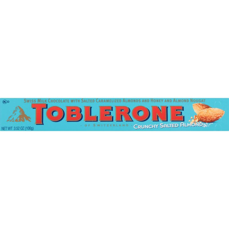 Toblerone Swiss Chocolate with Honey & Almond Nougat Meltable Toblerone Crunchy Salted Almond 3.52 Ounce