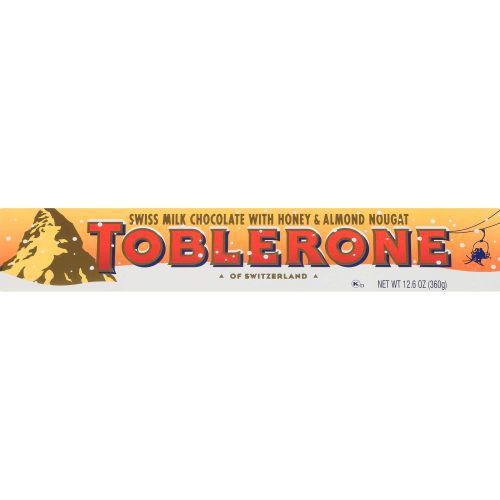 Toblerone Swiss Chocolate with Honey & Almond Nougat Meltable Toblerone Holiday 12.6 Ounce