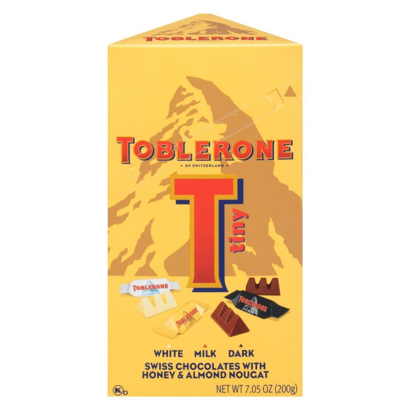 Toblerone Swiss Chocolate with Honey & Almond Nougat Meltable Toblerone Tiny 7.05 Ounce