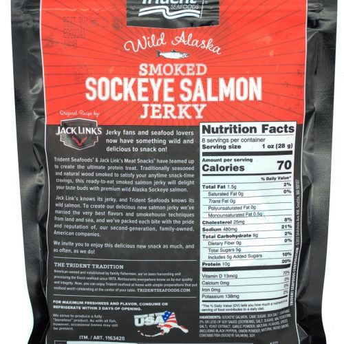 trident seafoods wild alaskan smoked sockeye salmon jerky trident seafoods 868913