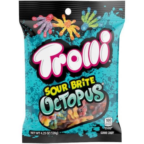 Trolli Sour Brite Meltable Trolli Octopus 4.25 Ounce 