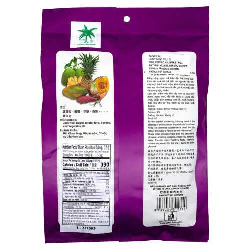 tropical mixed fruit chips 88 ounce minh phat 222199