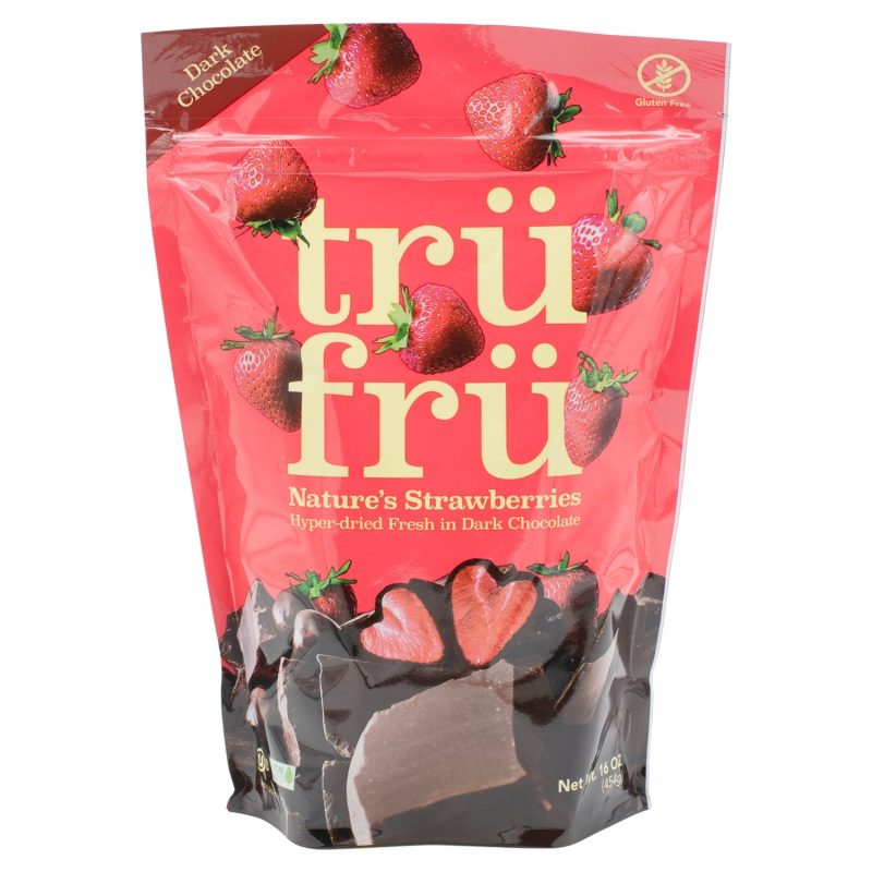 Tru Fru Chocolate Cover Fruits Meltable Tru Fru Nature's Strawberry 16 Ounce