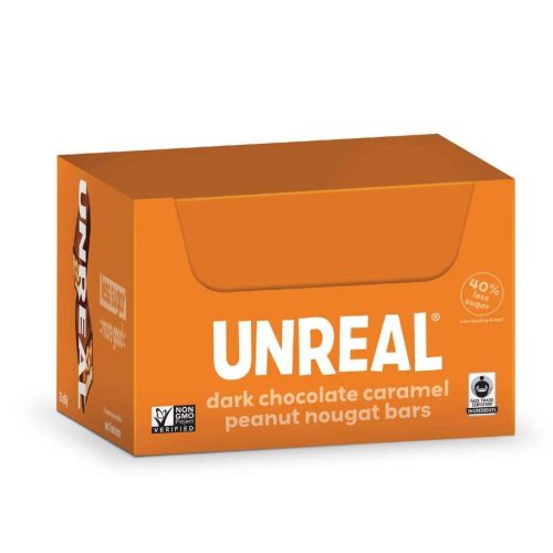 UNREAL Chocolate Bars Meltable UNREAL Dark Chocolate Caramel 0.67 Ounce 