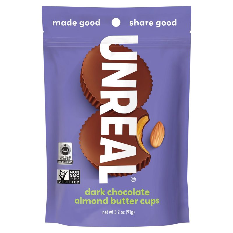 UNREAL Dark Chocolate Butter Cups Meltable UNREAL Almond Butter 4.2 Ounce