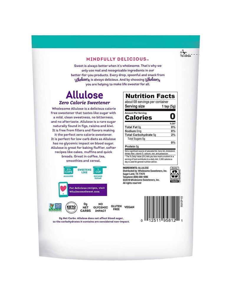 wholesome allulose zero calorie sweetener no glycemic impact snackathon foods 780575