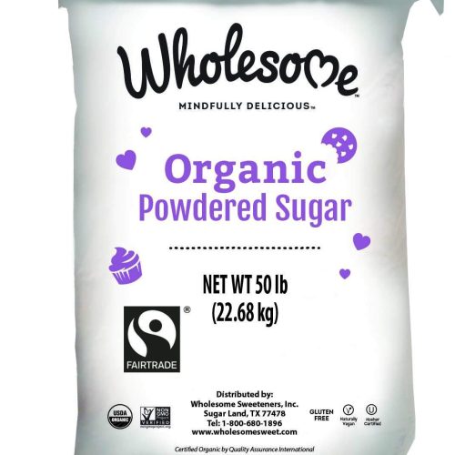 Wholesome Sweeteners Organic Powdered Sugar Wholesome Sweeteners 6x Powder Fair Trade 50 Pound 