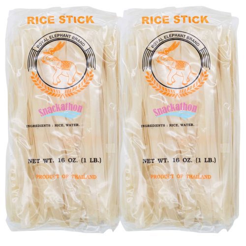 wide thai rice stick noodles xl 1cm pack of 2 16 ounce each snackathon 463616