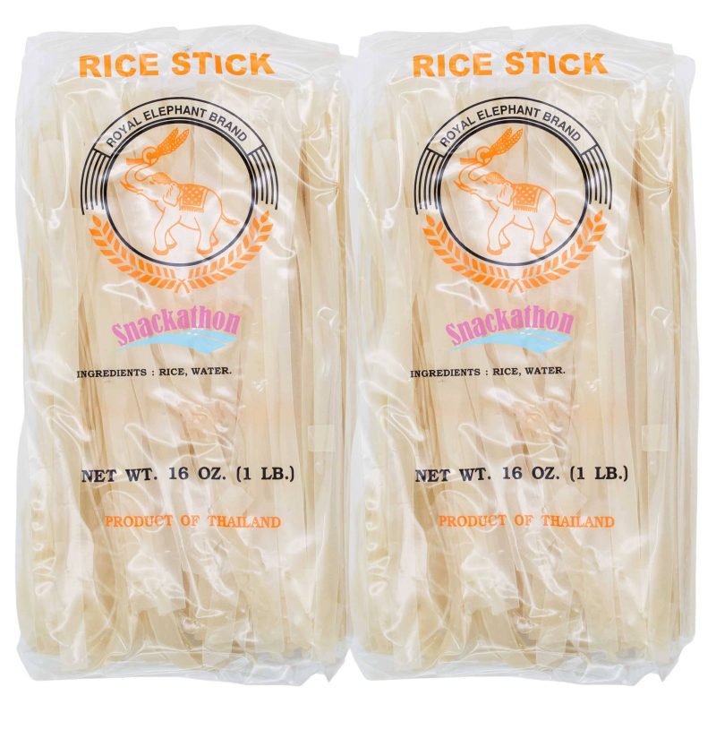 wide thai rice stick noodles xl 1cm pack of 2 16 ounce each snackathon 463616