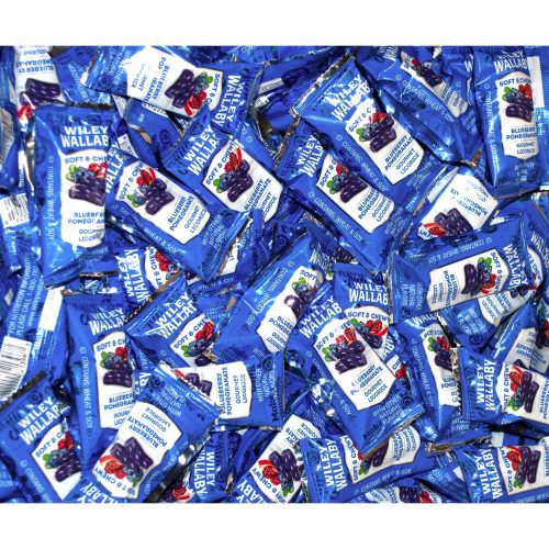 Wiley Wallaby Licorice Wiley Wallaby Blueberry Pomegranate 0.28 Oz-250 Count Bite Size 