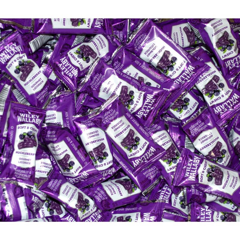 Wiley Wallaby Licorice Wiley Wallaby Huckleberry 0.28 Oz-250 Count Bite Size