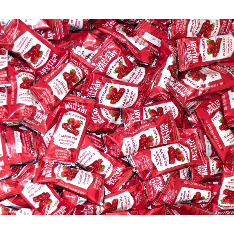 Wiley Wallaby Licorice Wiley Wallaby Original Red 0.28 Oz-250 Count Bite Size