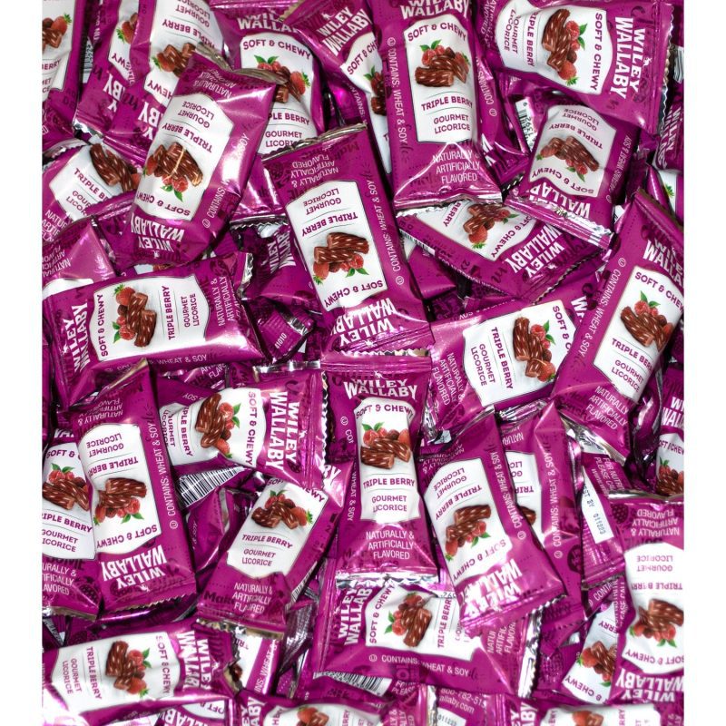 Wiley Wallaby Licorice Wiley Wallaby Triple Berry 0.28 Oz-250 Count Bite Size